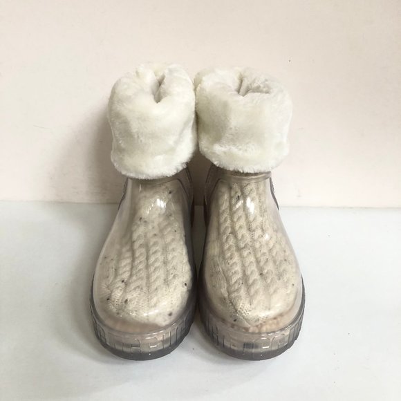 UGG DRIZLITA CLEAR NATURAL WATERPROOF RUBBER RAIN BOOTS - Picture 5 of 7